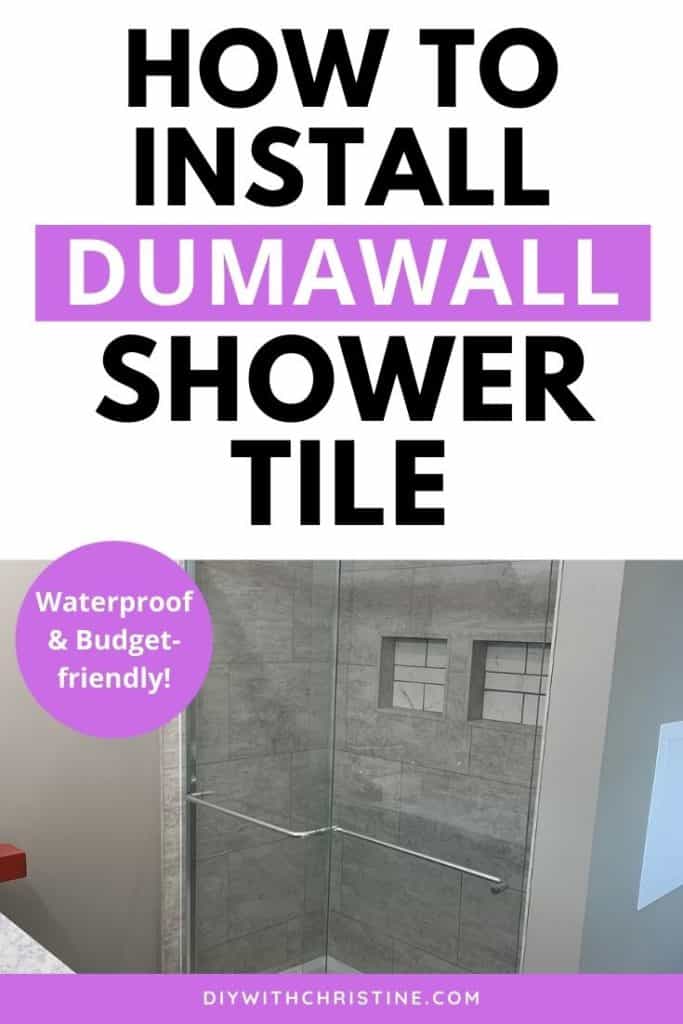 how to install dumawall diy shower tile pinterest pin