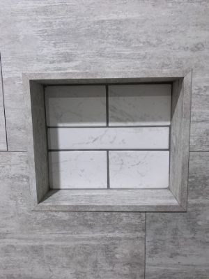 dumawall tiles mitered corners L-trim