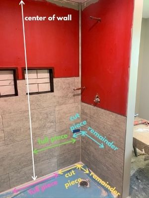 diy shower tile width measurements