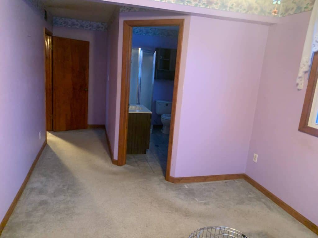 old house master bathroom and master bedroom