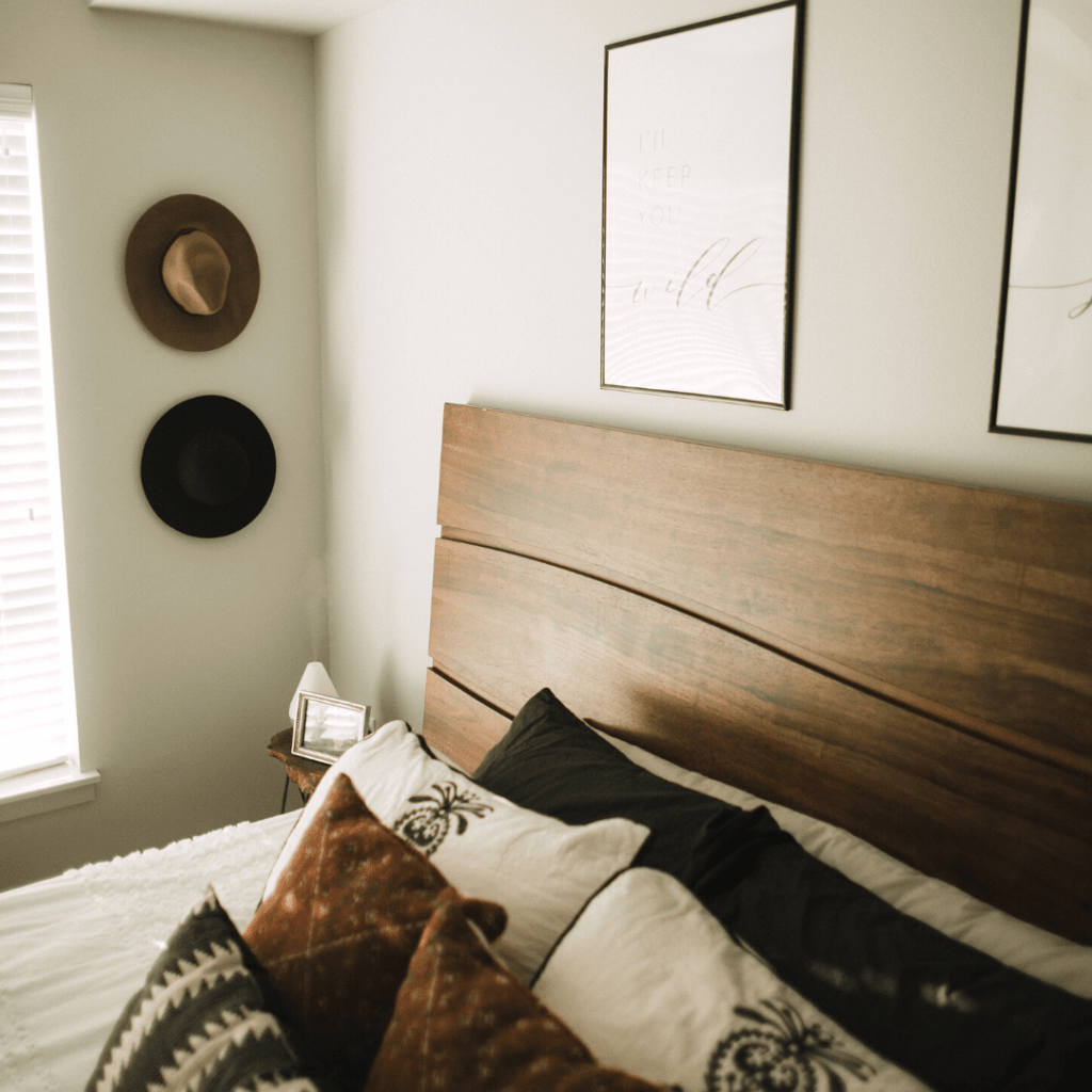 wood headboards are statement pieces