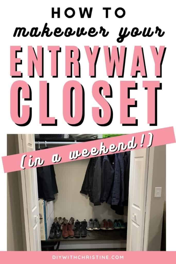 entryway closet makeover pinterest pin