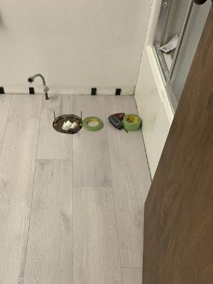 how to cut laminate flooring under a toilet