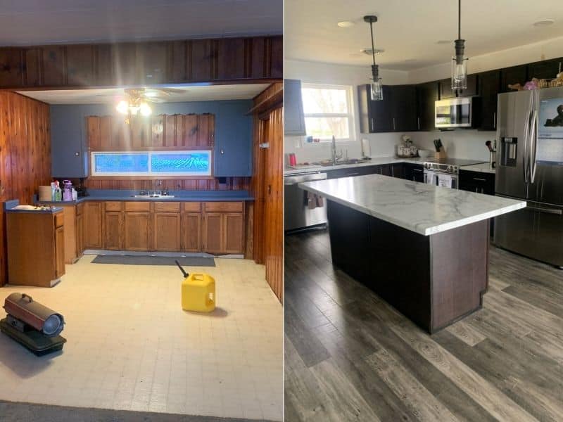remodel an old house on a budget to make money before and after