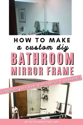 How To Frame A Bathroom Mirror Over Plastic Clips