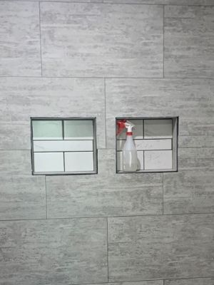 dumawall shower shelf installation ceramic tiled shower niche