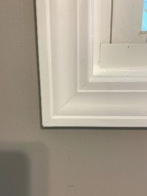 how to fix gaps in mitered corners paint window trim