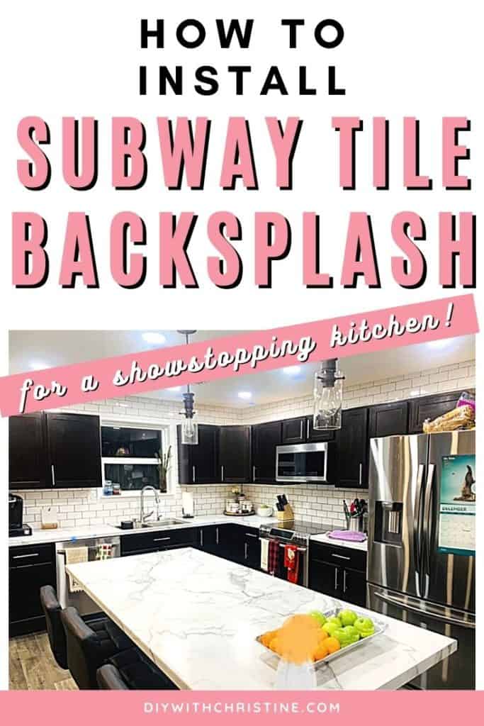 how to install subway tile backsplash pinterest pin