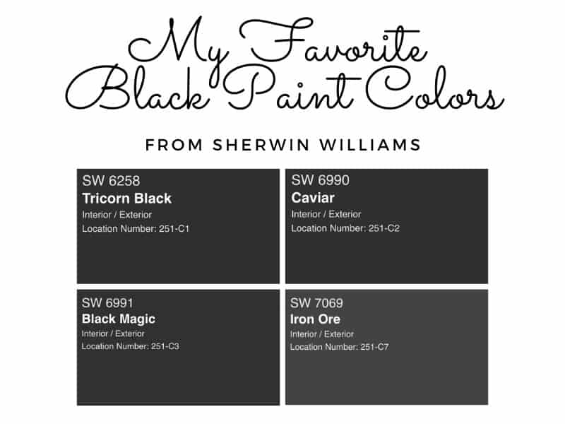 best black paint colors sherwin williams