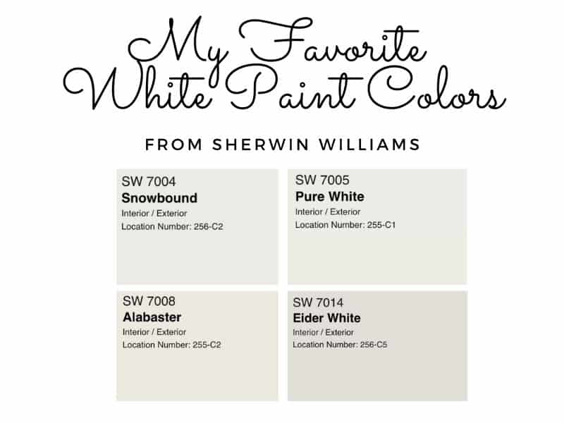 best white paint colors sherwin williams
