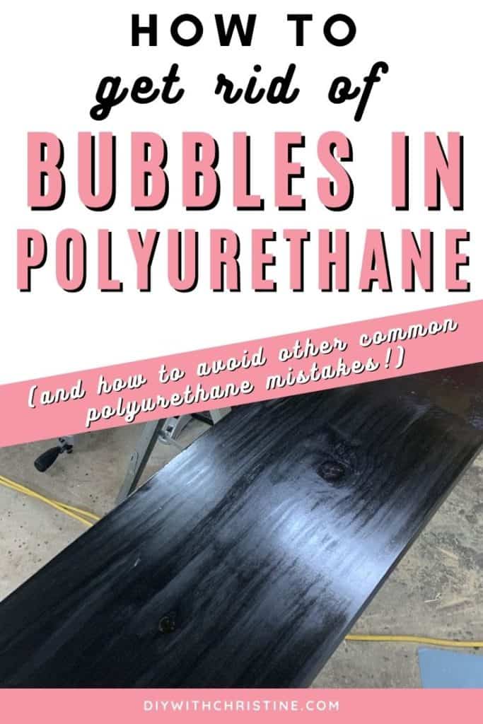 how to get air bubbles out of polyurethane