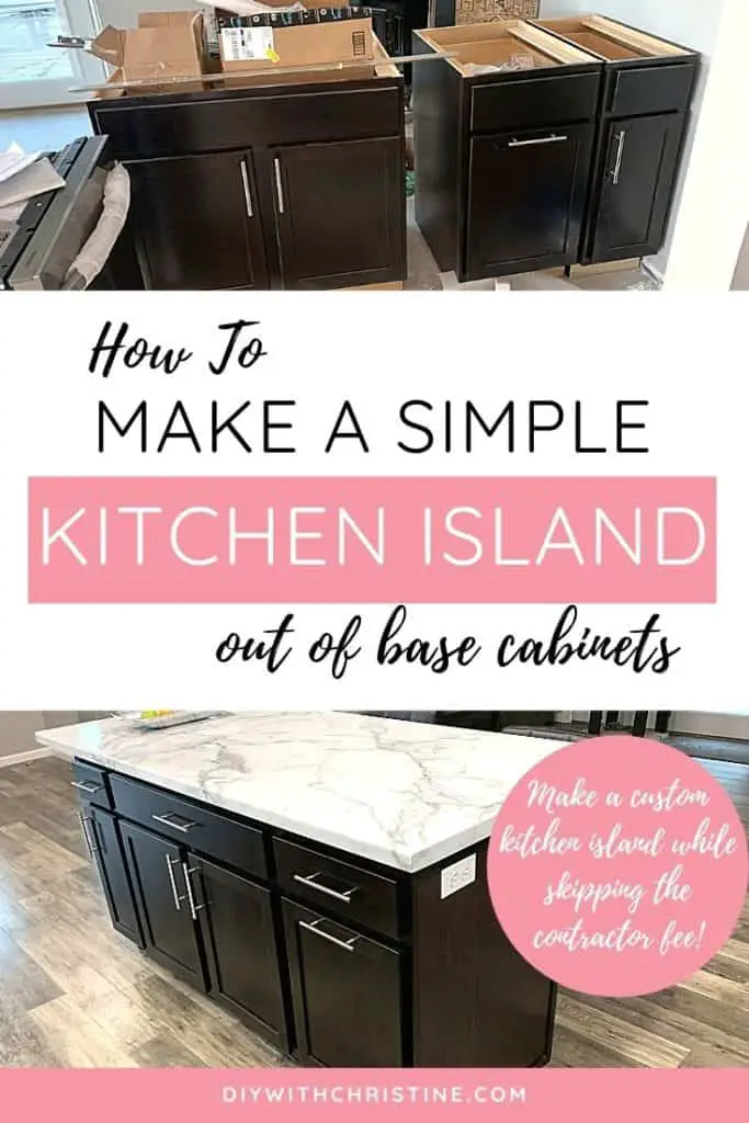 how to make a kitchen island out of base cabinets pinterest pin