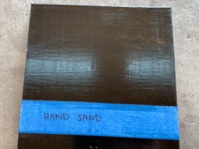can i use an orbital sander between coats of polyurethane - hand sand texture