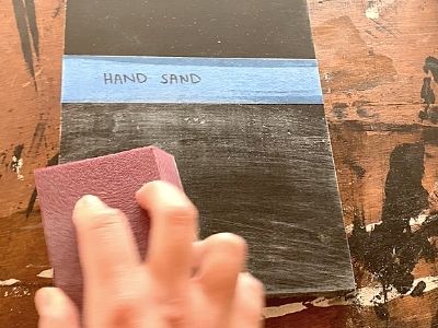 can i use an orbital sander between coats of polyurethane - hand sand durability
