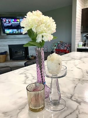 how to style a kitchen island display flowers on kitchen island countertop