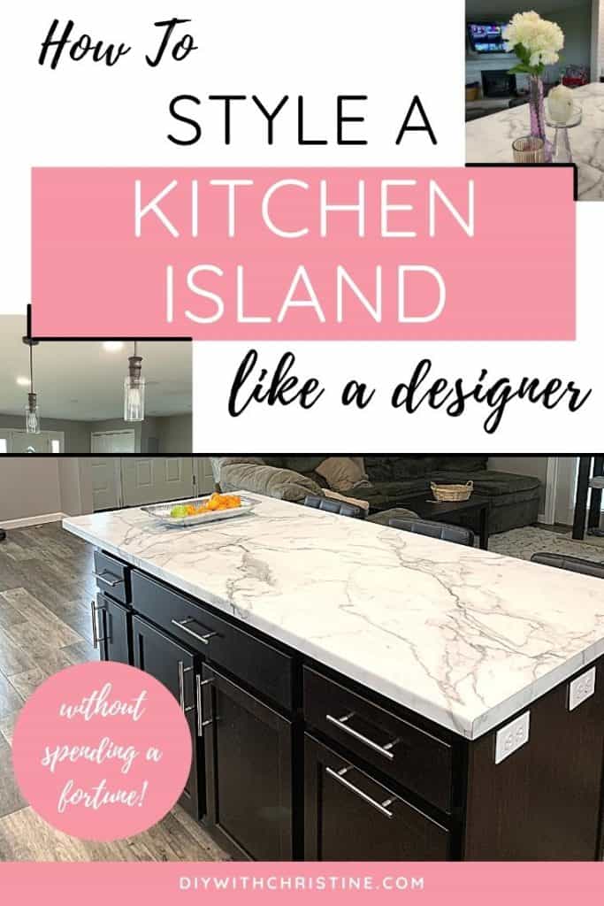 how to style a kitchen island pinterest pin