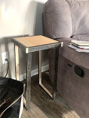 how to make beginner end table - fully assembled table