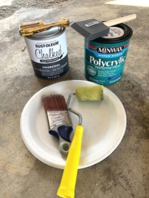how to make beginner end table - painting supplies