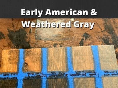 can you mix stain colors - early american and weathered gray