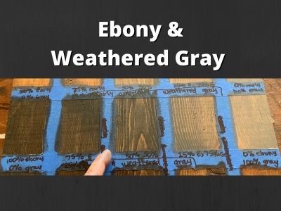 can you mix stain colors - ebony and weathered gray