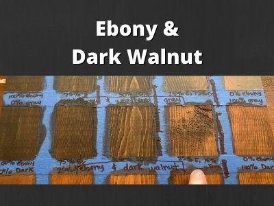 can you mix stain colors - ebony and dark walnut