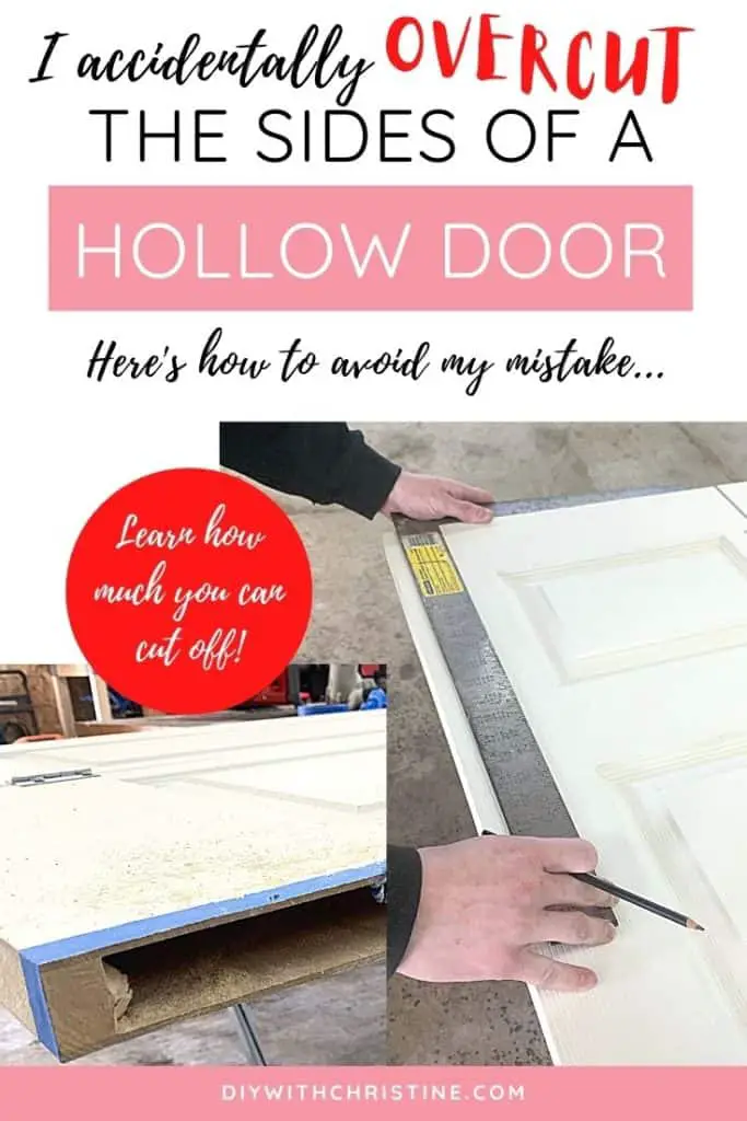 cut sides hollow core door pinterest pin