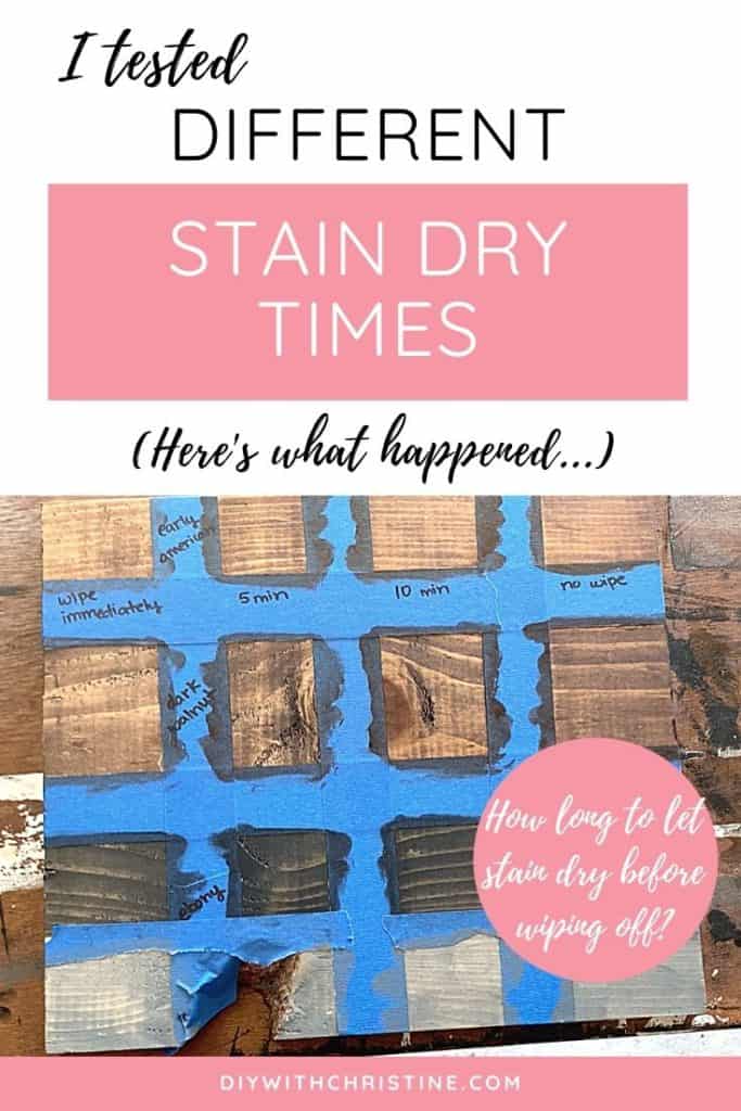 how long to let stain dry before wiping off pinterest pin