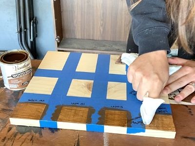 how long to let stain dry before wiping off - amount applied
