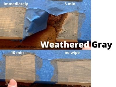 how long to let stain dry before wiping off - weathered gray stain