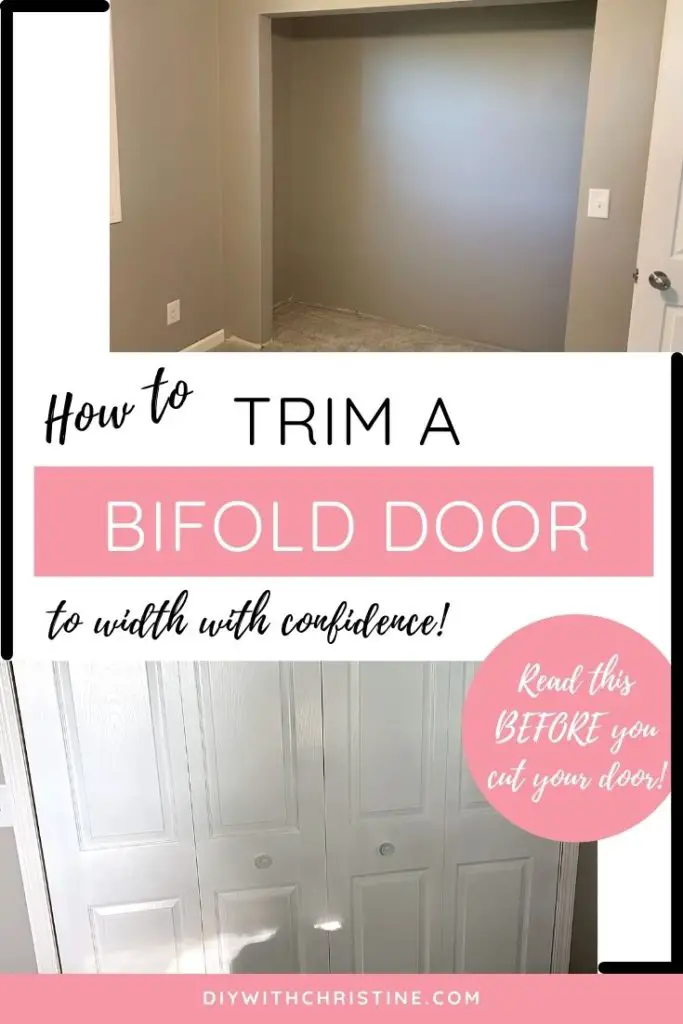 how to trim a bifold door to width - pinterest pin