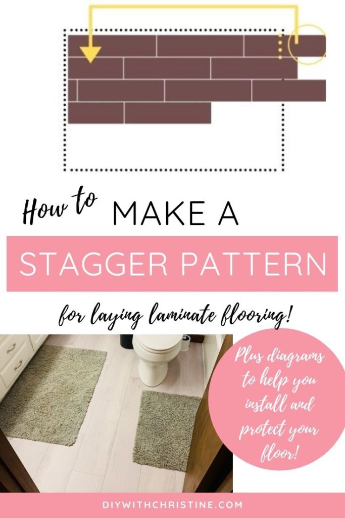 stagger pattern for laying laminate flooring - pinterest pin