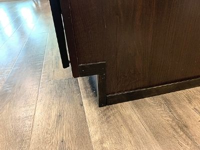 how to finish kitchen island toe kick outside corners - glue or nail trim in place