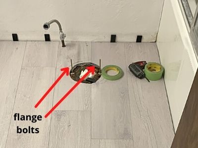 flange bolts toilet removal