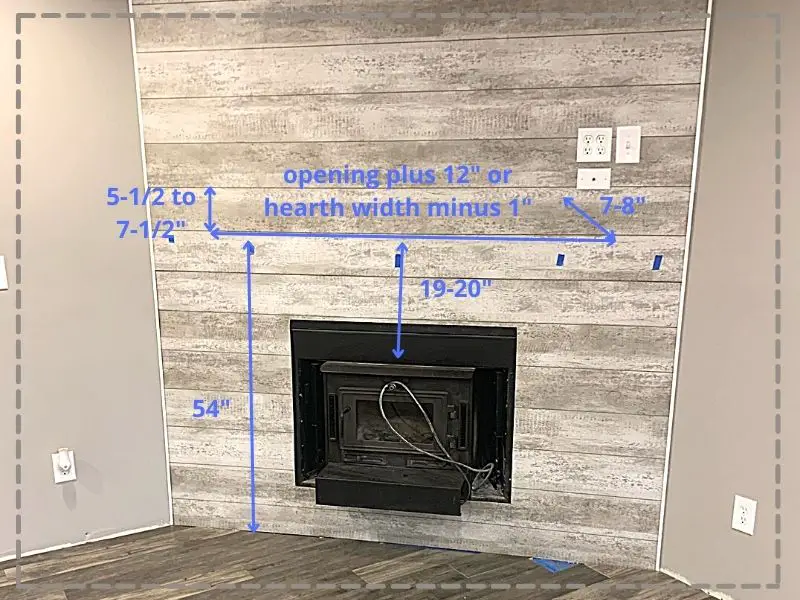 fireplace mantel dimensions full list