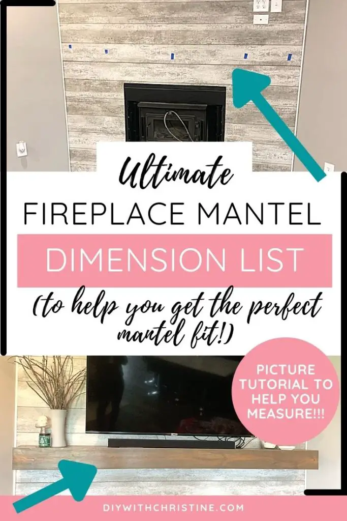 fireplace mantel dimensions