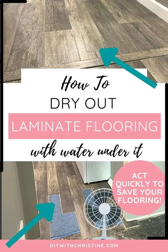 how to dry laminate flooring with water under it