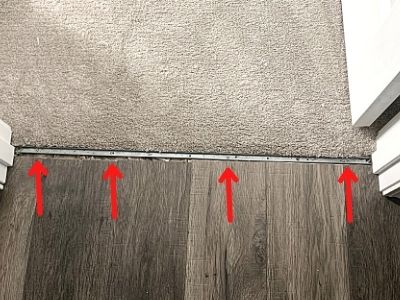 how to attach transition strip to concrete subfloor