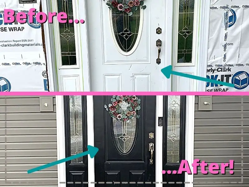 How To Paint A Metal Front Door Without Removing It (With Pictures!)