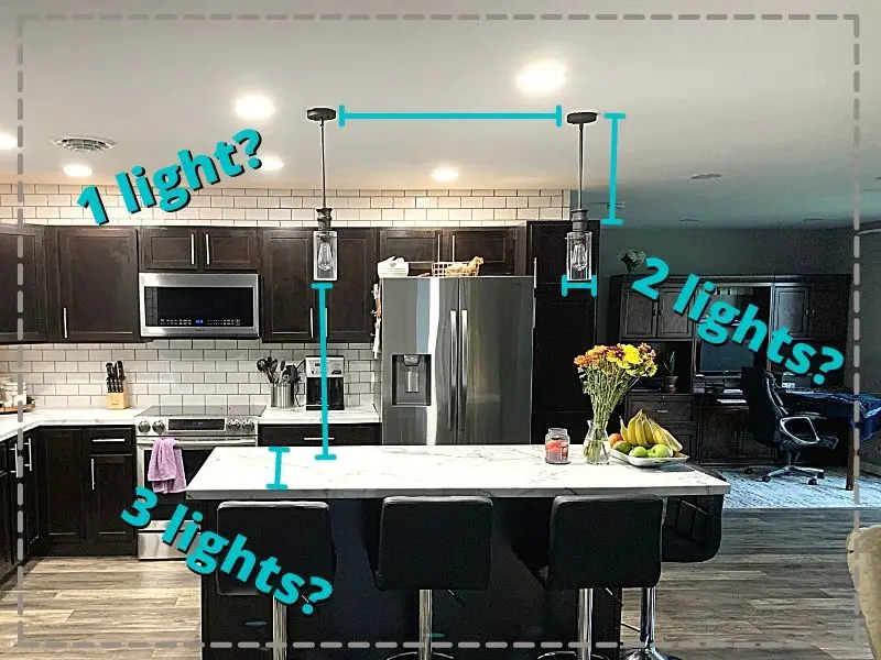 How To Space Pendant Lights Over A Kitchen Island (Sizing Guide!)