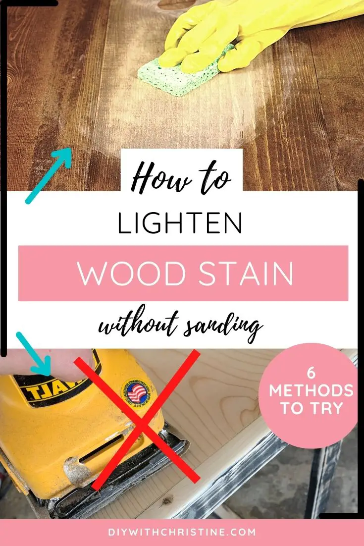 How To Lighten Wood Stain Without Sanding (Several Examples) DIY With