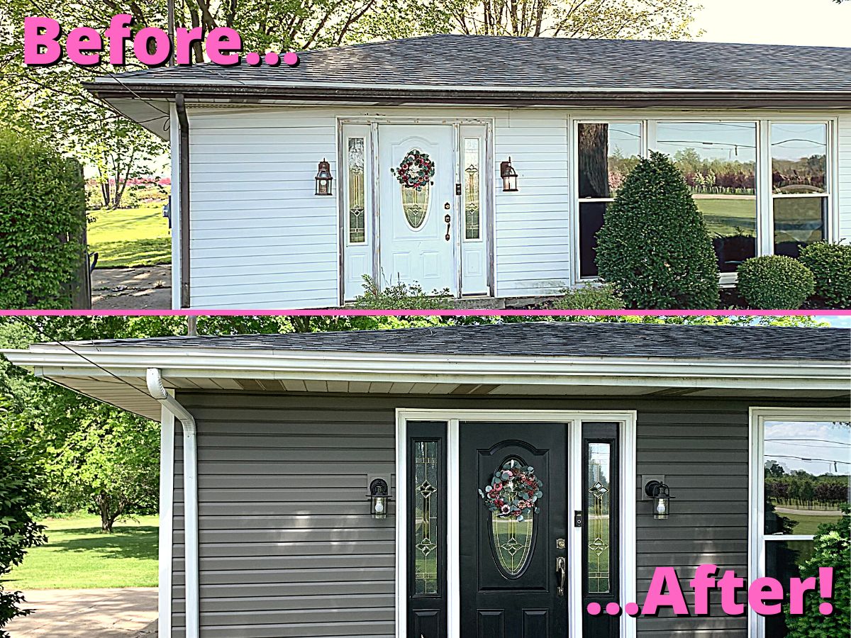 How To Spray Paint Gutters & Downspouts (Picture Tutorial!) DIY With