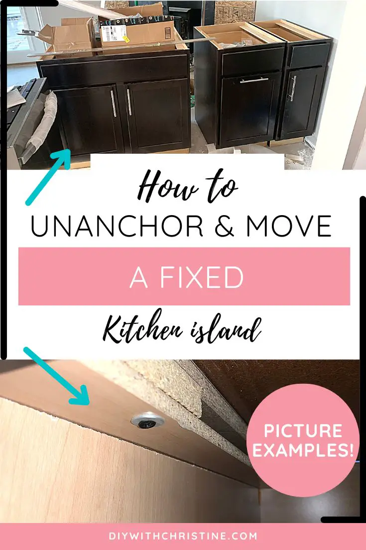 How To Unanchor Move A Fixed Kitchen Island With Pictures DIY   How To Move A Kitchen Island 1 